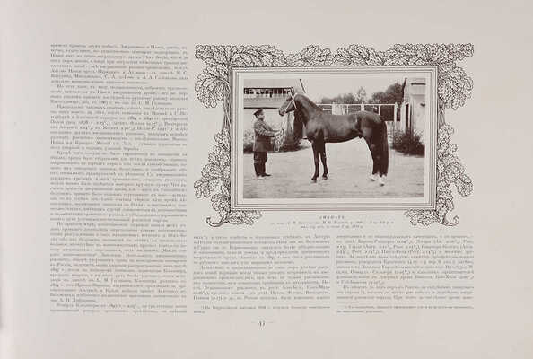 Альбом Всероссийской конской выставки в Москве 1910 г. ... С 232 автотип. в тексте / Сост. и ред. А.Ф. Мосолов. М. 1911.